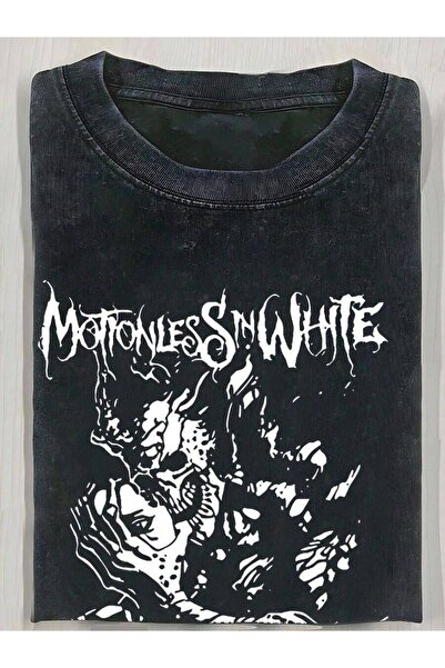 799 تي شيرت رجالي من القطن من ماركة Motionless In White BAND بوزن 180 جرام، ب...