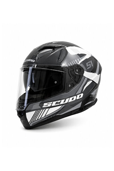 Scudo S1 Full Face Kapalı Güneş Vizörlü Motosiklet Kaskı Ece 22.06 Sertifikal...