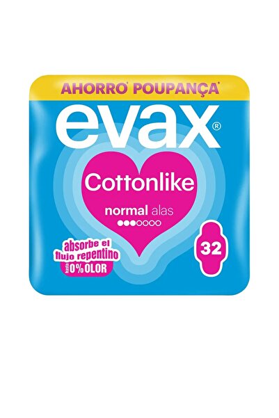 Evax Absorbante igienice cu aripioare pentru flux normal COTTONLIKE 32 buc