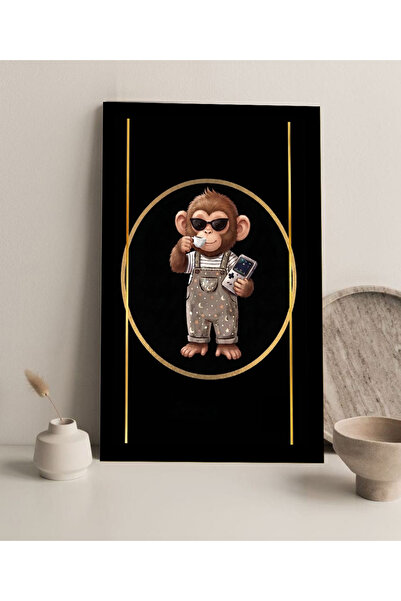 Harika bir ev Animale drăguțe care joacă jocuri 20x30 cm Tablou MDF Cameră pe...