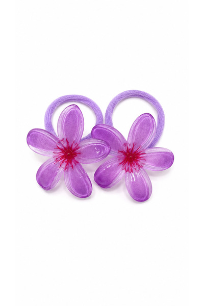 Marka Colorful Flower Rubber Buckle Purple