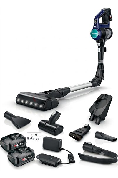 Siemens iQ500 Premium Çift Bataryalı 80 Dk ya Kadar Kullanım Dikey Süpürge