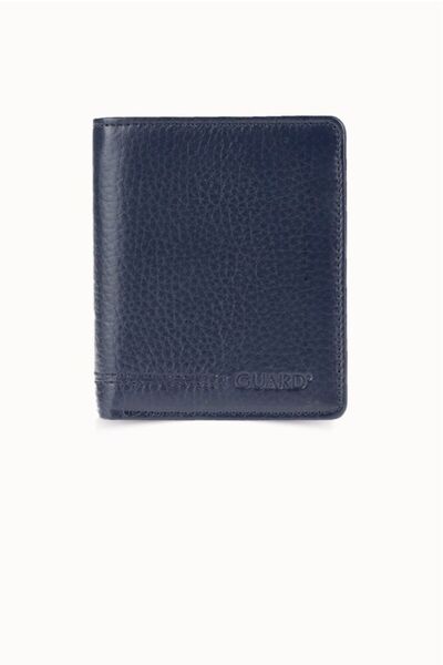 Çıkrık Guard Medium Double Coin Compartment Navy Blue Men's Wallet