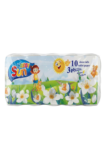 OEM HAPPY SUN ΧΑΡΤΙ ΥΓΕΙΑΣ ΜΠΛΕ (95gr. x 10 ΡΟΛΛA)