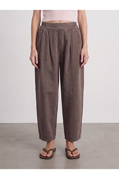 Dilvin 72349 %100 Pamuk Beli Lastikli Jean-Kahve