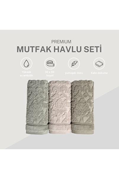 EVRA NAFİ HOME premium micro cotton 30 x 50 mutfak havlu seti