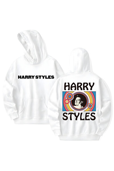 STİL-X Harry Styles Printed Cotton Long Sleeve Hooded Sweatshirt with 3 Threa...