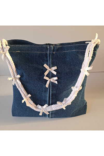 tuttobene DENY Denim Fiyonklu Pinterest Omuz Çantası TB042