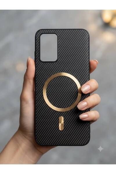 Oppo A55 4G - 5G / Oppo A54 / Oppo A16 Uyumlu Telefon Kılıfı Karbon Fiber Dokulu Elektro Kaplamalı Tpu Kapak