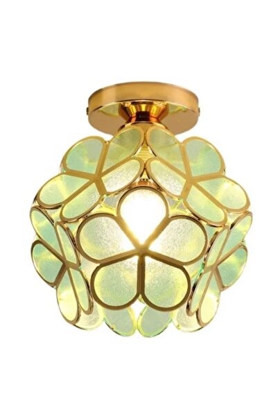 Laleluli Candelabru LED cu flori turcoaz, 20 x 20 cm, E27, Turcoaz, LALELULI ®