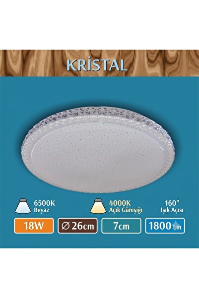 led evim akıllı aydınlatma çözümleri Sıva Üstü Led Panel Armatür 18w Dekoratif Kristal
