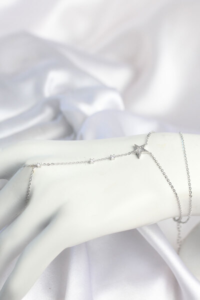 Mega Bazaar Silver Color Star Model Brass Women's Shahmeran