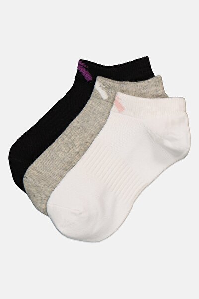 Anta Kids Boy 3 Pairs Brand Logo Ankle Socks, Multicolor