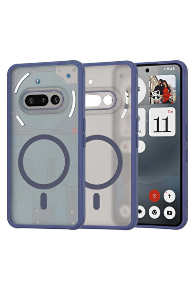 Techsuit Калъф за Nothing Phone (3a), серия HaloFrost MagSafe, тъмносин - тъм...
