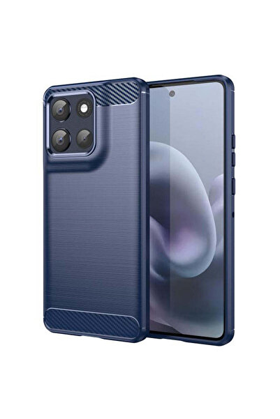 Techsuit Husă pentru Motorola Moto G86, Silicon Carbon, albastru - albastru