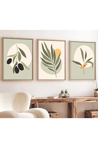 OEM Set Wallxpert de 3 tablouri decorative cu ramă, 3x50x70 cm, ramă din lemn...