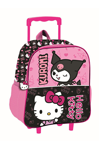 Hello Kitty & Kuromi rucsac 3D cu roți pentru grădiniță, geantă 32 cm