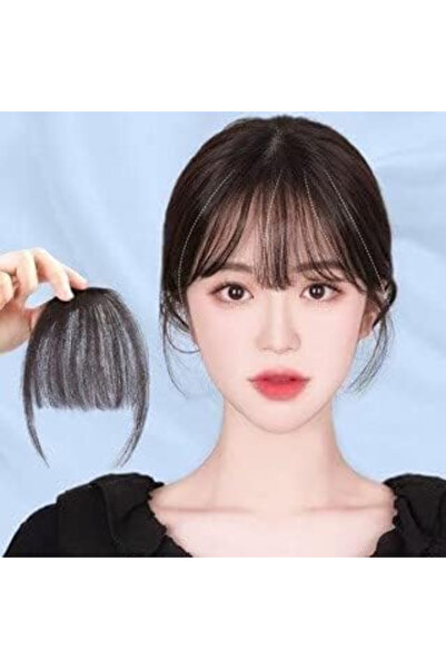Estelle Clip-in Bangs 100% Human Hair Extensions Natural Clip-on Fringe Air B...