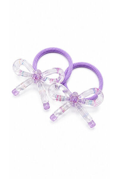 Marka Colorful Bow Rubber Buckle Purple