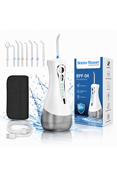 TnsAround Irigator oral portabil TNS, fără fir, 300 ml, 7 duze incluse, 4 mod...
