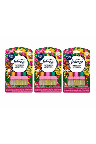Febreze 3Volution Rezervă Odorizant de Cameră Jungle Party, 3x20ml