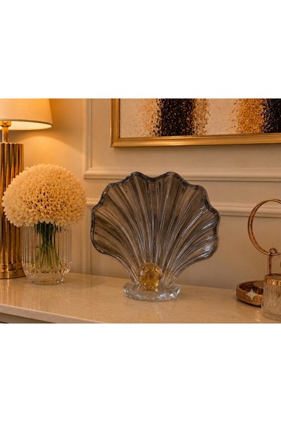 Hinora Home Kristal Model Renkli Toplu Yarım Füme Renk İstiridye Dekoratif He...