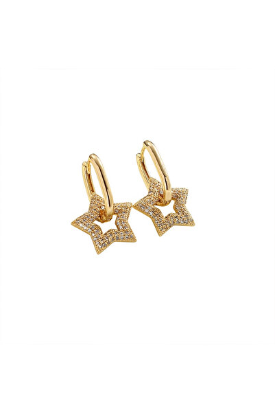 Estelia Cercei Star aurii oțel inoxidabil cu pietricele | Eleganți