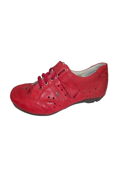 OEM Pantof rosu deosebit, din piele moale cu perforatii, model sport