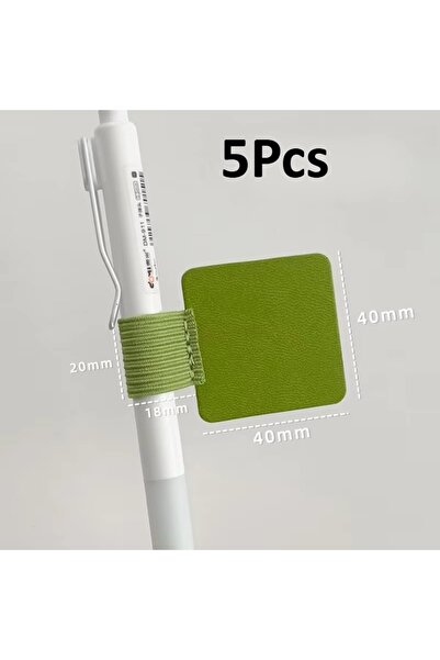 Choice8 Green 5Pcs 1/5Pack Elastic Pen Loop Holder for Notebooks Journals Pla...