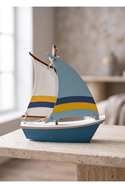 The Mia Retro Marin Çift Yelkenli Tekne Biblosu 17 cm