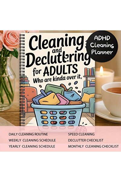 Choice 1PC Aesthetic Spiral Cleaning Planner for ADHD, Household Schedule, Ch...