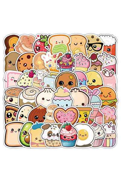 Choice 60 pieces cute smiling food stickers - creative Instagram-style notebo...