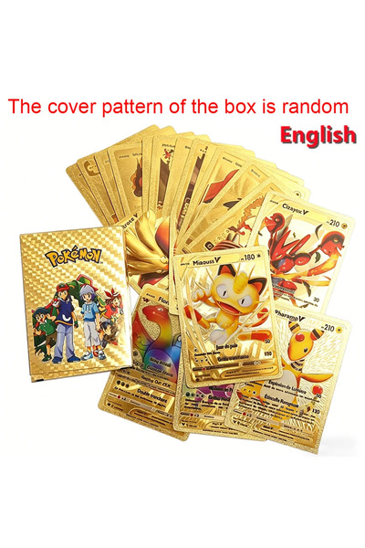 Choice3 Bandai Spanish Gold 1pc Pokémon Gold Foil Cards55PCS Golden Letters E...
