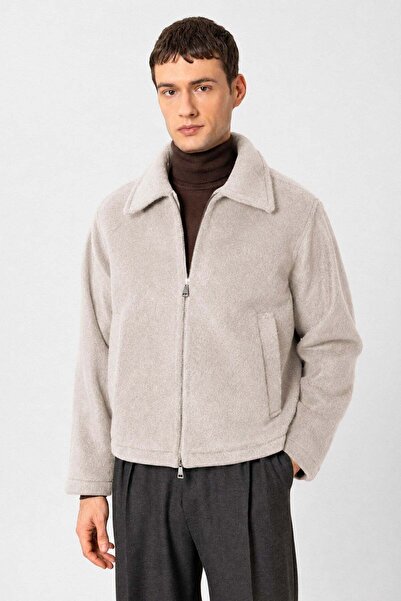Antioch Ecru Relaxed Soft Textured Men's Coat