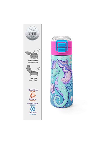 Coral High Unicorn Desenli Çelik Termos Matara 500 Ml 38138