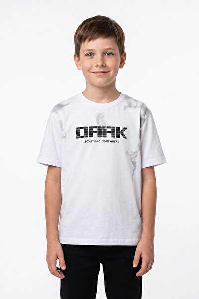 Fulla Moda Dark Printed Crew Neck Boys' T-Shirt