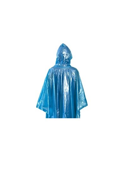 OEM Poncho de ploaie impermeabil cu glugă, albastru, mărime universală