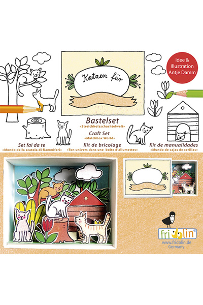 Fridolin Matchbox craft set Cats 11114