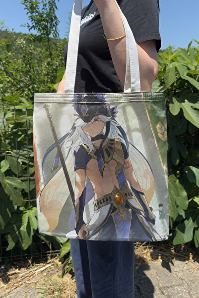 ZipZap Cyno Genshin Impact V3 Double Sided Canvas Print Tote Bag Anime Bag