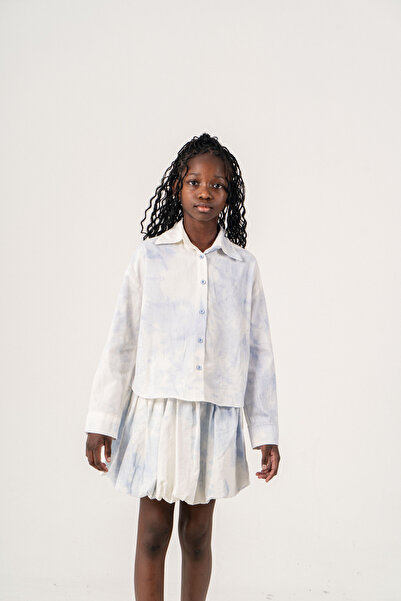 GİYİCEM TEKSTİL Girl's Color-Changing Tie-Dye Shirt 3174