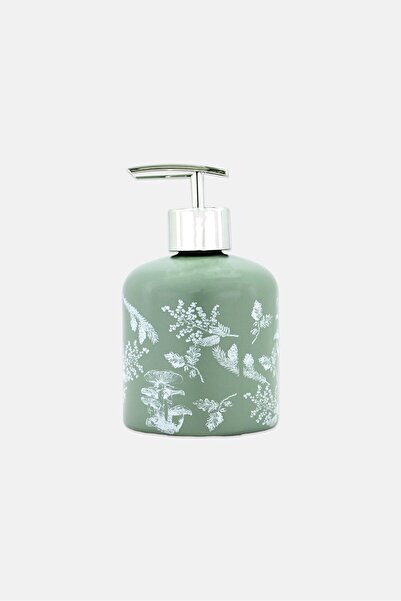 Muy Mucho Graphic Print Glass Soap Dispenser, Multicolor