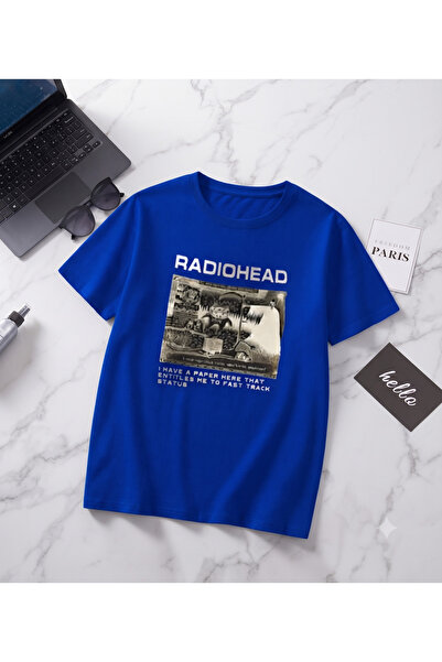 UNCİA OUTDOORS Γυναικεία Ανδρικά unisex μπλουζάκια με στάμπα RADIOHEAD, υπερμ...