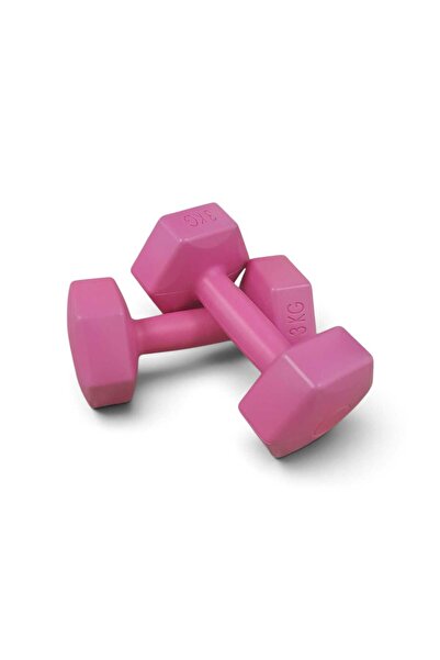 Mrt 3 Kg X 2 Adet MİNİ Plastik Dambıl PEMBE