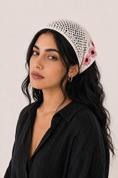 PAMİA HOME Kadın Çiçek Motifli Bandana Yazlık Bohem Saç Bandanası
