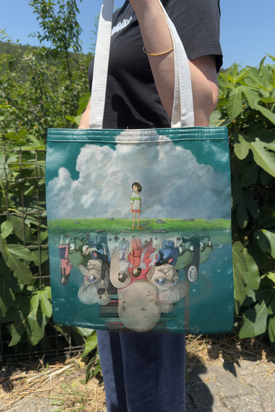 ZipZap Spirited Away V5 Letnja Zimska Dvostrana Platnena Torba za Štampu Anim...