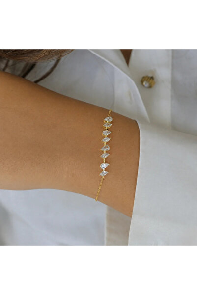 MONALITA Elegant Gold Color Heart Bracelet (B792)