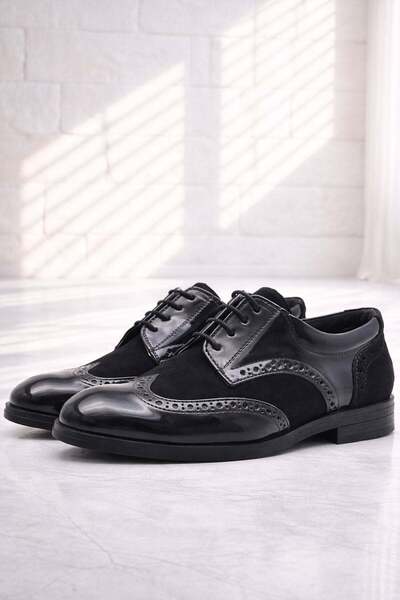 Rakerplus Titan Patent Leather Laced Classic Boys' Shoes