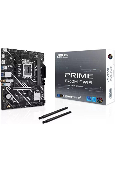 ASUS Placa de baza 1700 B760 MicroATX DDR5 WiFi6 BT5.3 PRIME B760M-F 2xDDR5 96GB