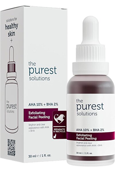 Purest مقشر الوجه من ذا سولوشنز (AHA 10% + BHA 2%) - يجدد وينعش بشرتك بخلاصة ...