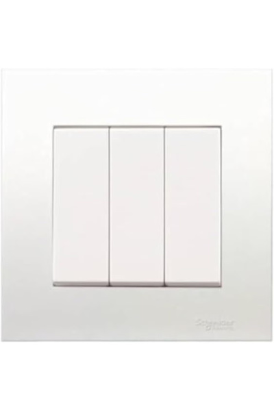 SCHNEIDER Electric Vivace 3 Gang 2 Way Switch-Silver